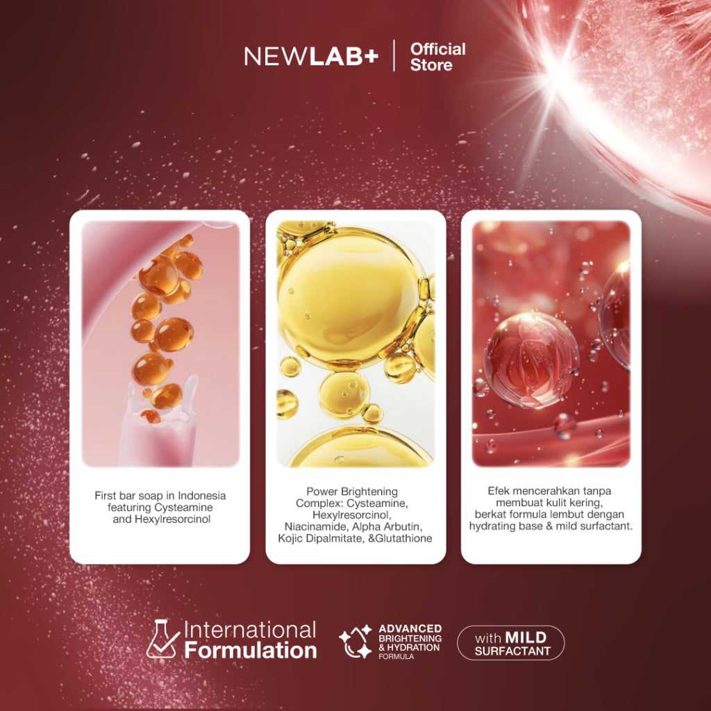 [PAKET HEMAT] NEWLAB Brightlogy Intensive Ultimate Soap Bar - Sabun Badan Memutihkan &  Mencerahhkan, Meratakan warna kulit dan lembap