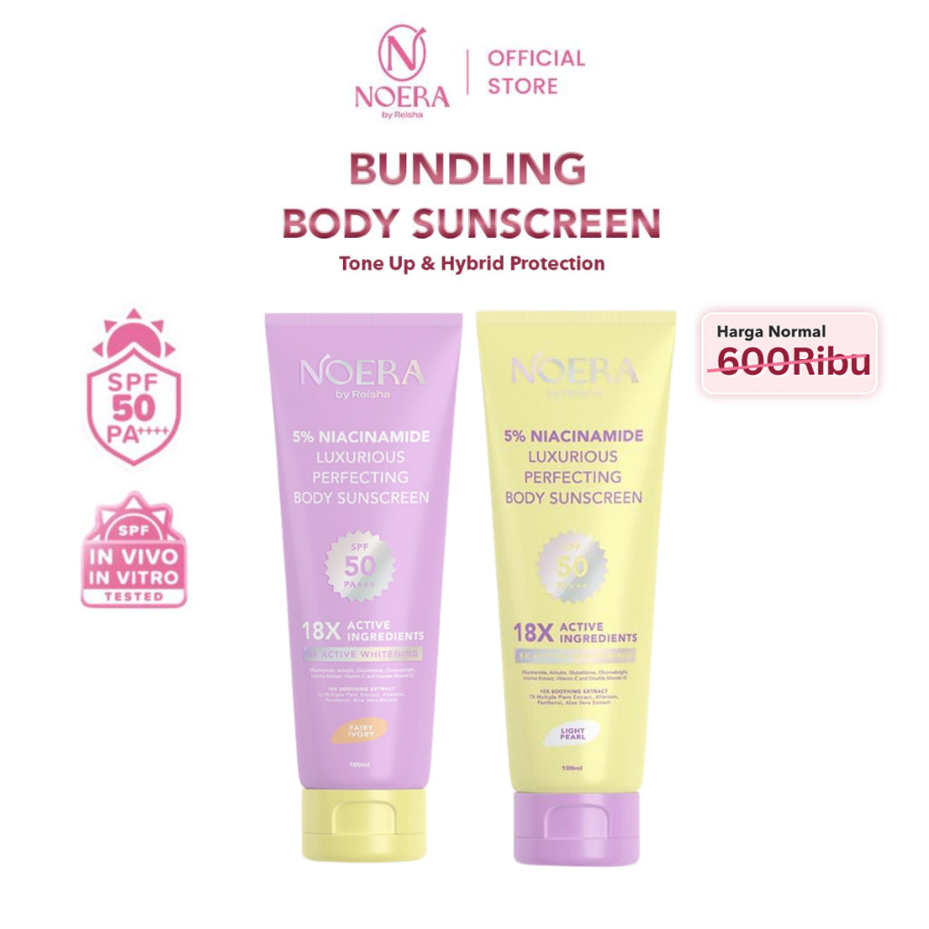 Noera Bundling 2 Pcs Luxurious Perfecting Body Sunscreen SPF 50 PA+++ | Sunscreen Badan | Body SPF