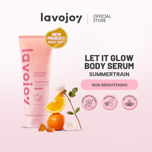 Lavojoy Let It Glow Summertrain Body Serum Skin Brightening Upgraded Version | Body Lotion Untuk Mencerahkan Dan Melembabkan Kulit Dengan Niacinamide + Ceramide + Vitamin E