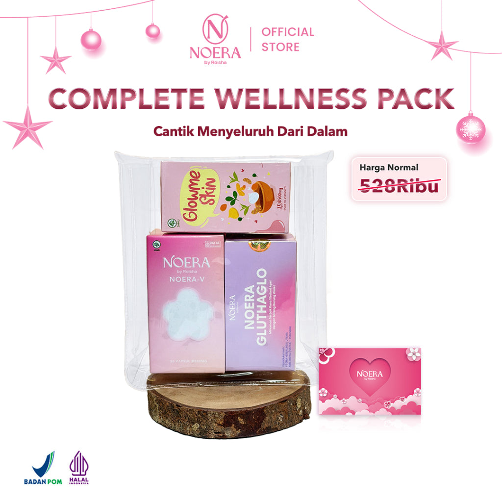 Noera Complete Wellness Pack | Noera - V + Glutha Booster + Glow Me Skin | Improved Formula