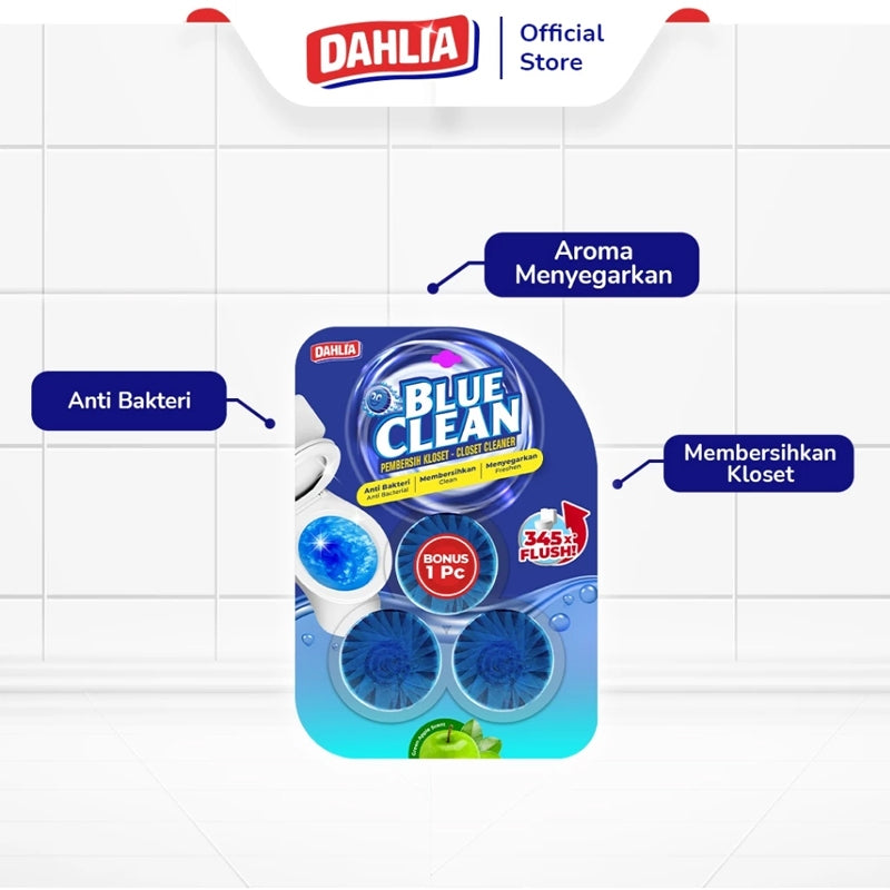 Dahlia Blue Clean Pembersih Kloset Isi 3 Pewangi Disinfektan Toilet