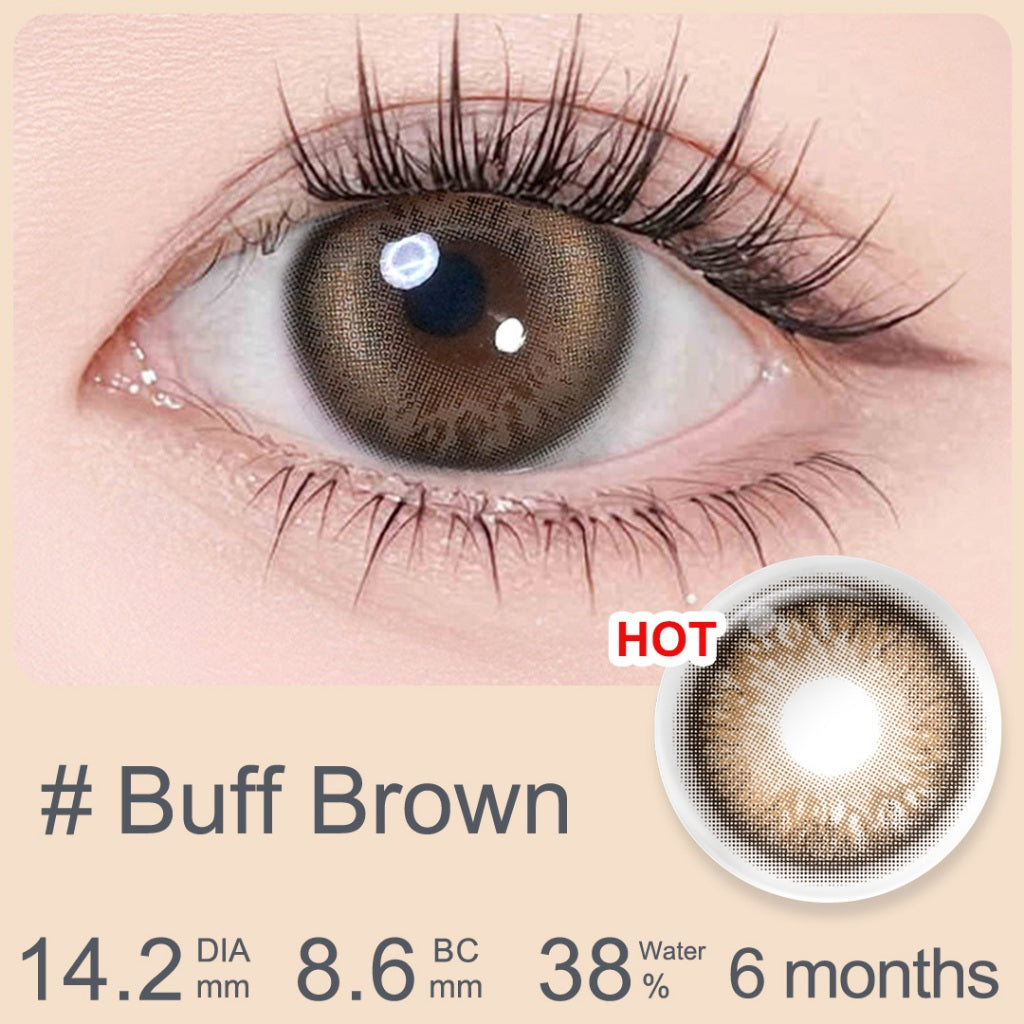 Magister Softlens Minus Brown Series 1pasang lensa kontak warna 14.0~14.5mm dubai Seri Coklat 6Bulan