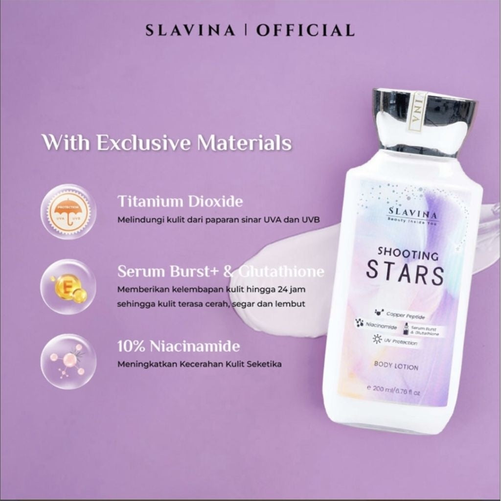 Slavina Lotion Pelembap Tubuh 200 Ml Glutathione
