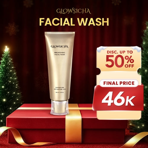 Glowsicha - Brightening Facial Wash Sabun Cuci Muka Cleanser skincare face wash Mencerahkan Melembabkan Pembersih Wajah cleansing balm exfoliating  Facial Foam Bright Cleanser Lembut Cerah Bebas Minyak Anti Kusam Glowing Skincare Harian Kulit Cerah