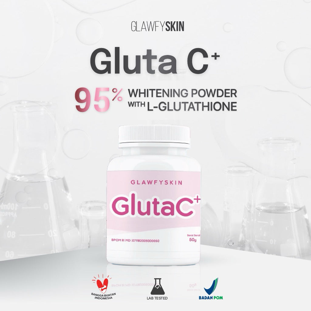GLUTA C Powder Glutathione Glawfyskin | BPOM | Powder Gluta & Vitamin C