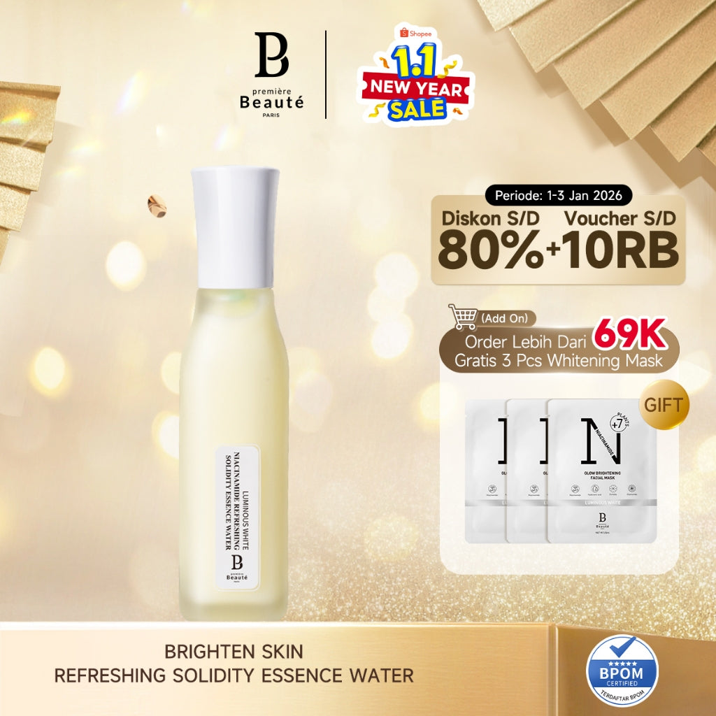 PREMIERE BEAUTE NIACINAMIDE REFRESHING SOLIDITY ESSENCE WATER 120ML ESSENCE Toner Whitening Brightening Essence Toner Pencerah Wajah Essence Pemutih Wajah Glowing Essence Toner
