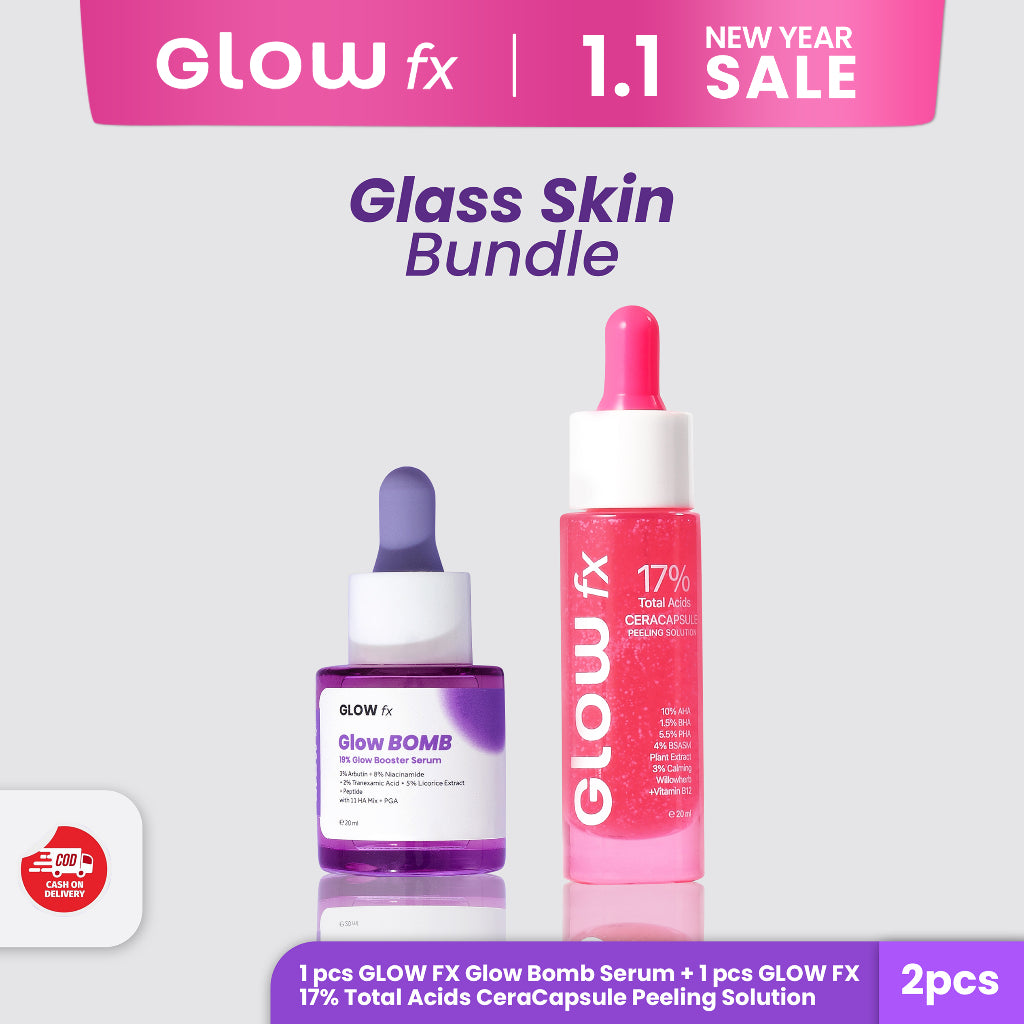 [Glass Skin Set] GLOW FX 17% Total Acids CeraCapsule Peeling Solution Serum + Glow Bomb Serum 20ml