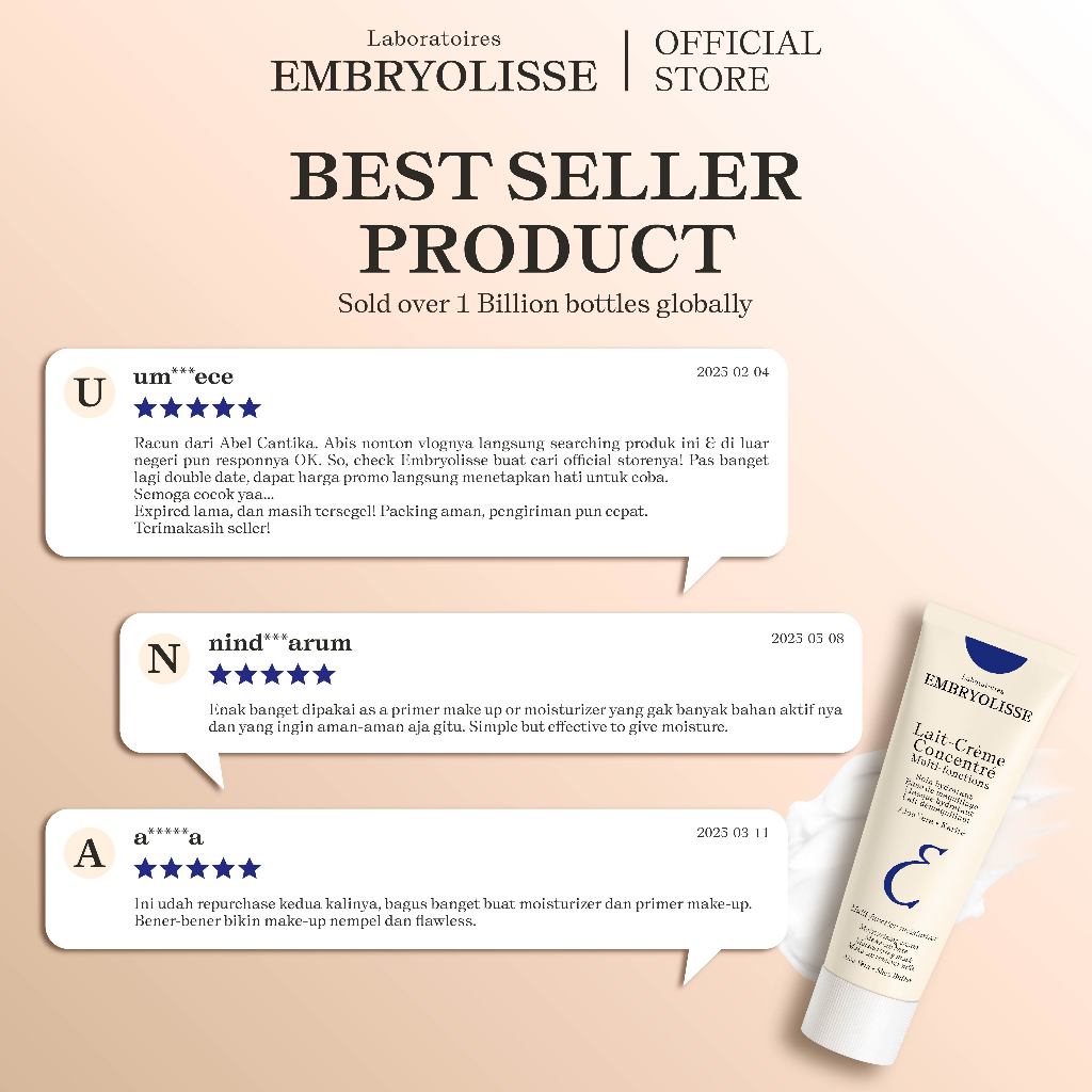 Embryolisse Lait-Creme Concentre 30ml Miracle Cream 6 IN 1 Pelembab Moisturizer Wajah Makeup Cleanser Remover Makeup Base Primer 1pcs