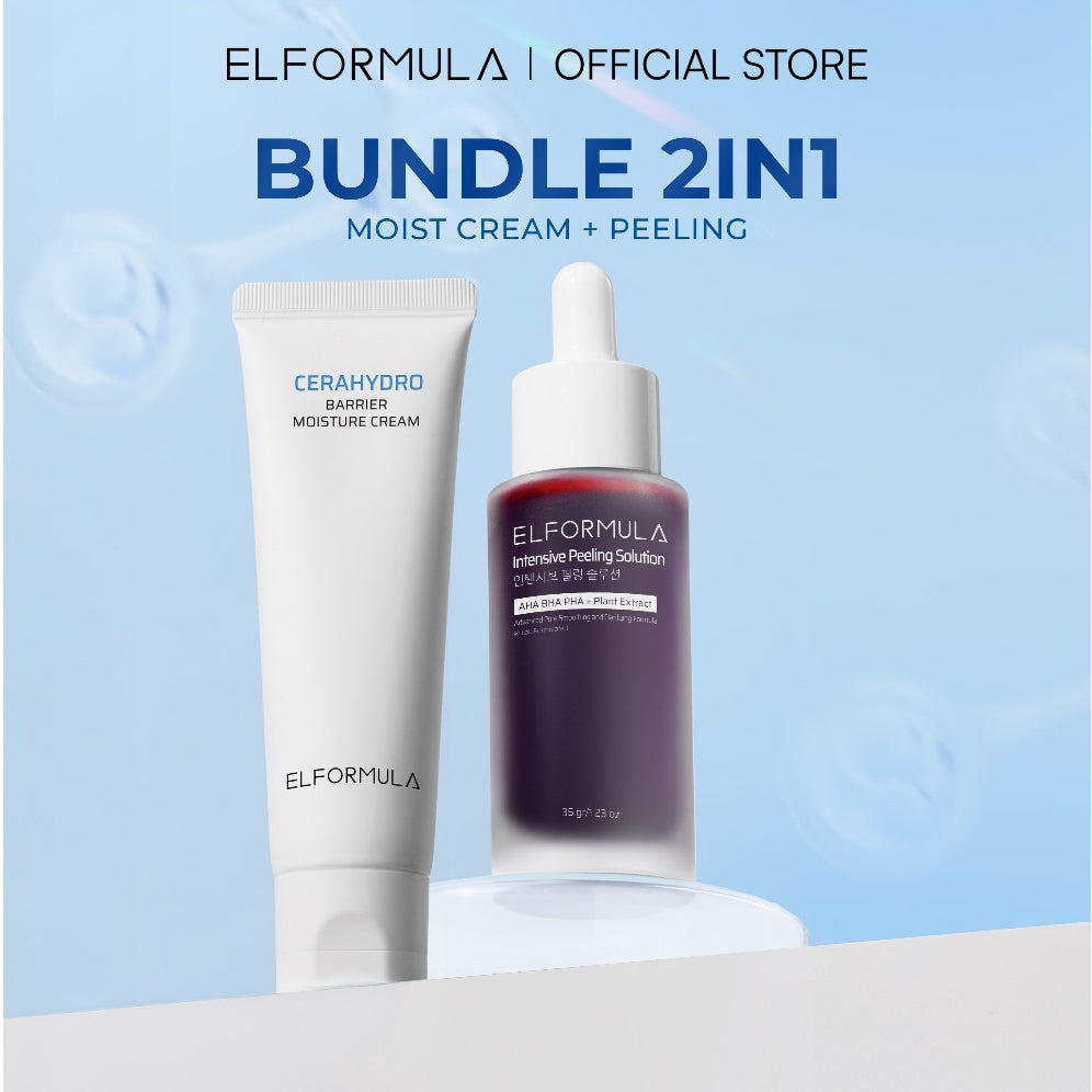ELFORMULA Intensive Peeling Solution - Peeling Serum Dark Spot Glass Skin Eksfoliasi Wajah Mengangkat Sel Kulit Mati AHA BHA PHA Glowing Smooth Skin Mencerahkan Kulit Halus Blackhead Brightening Whitening Exfoliasi Exfoliating