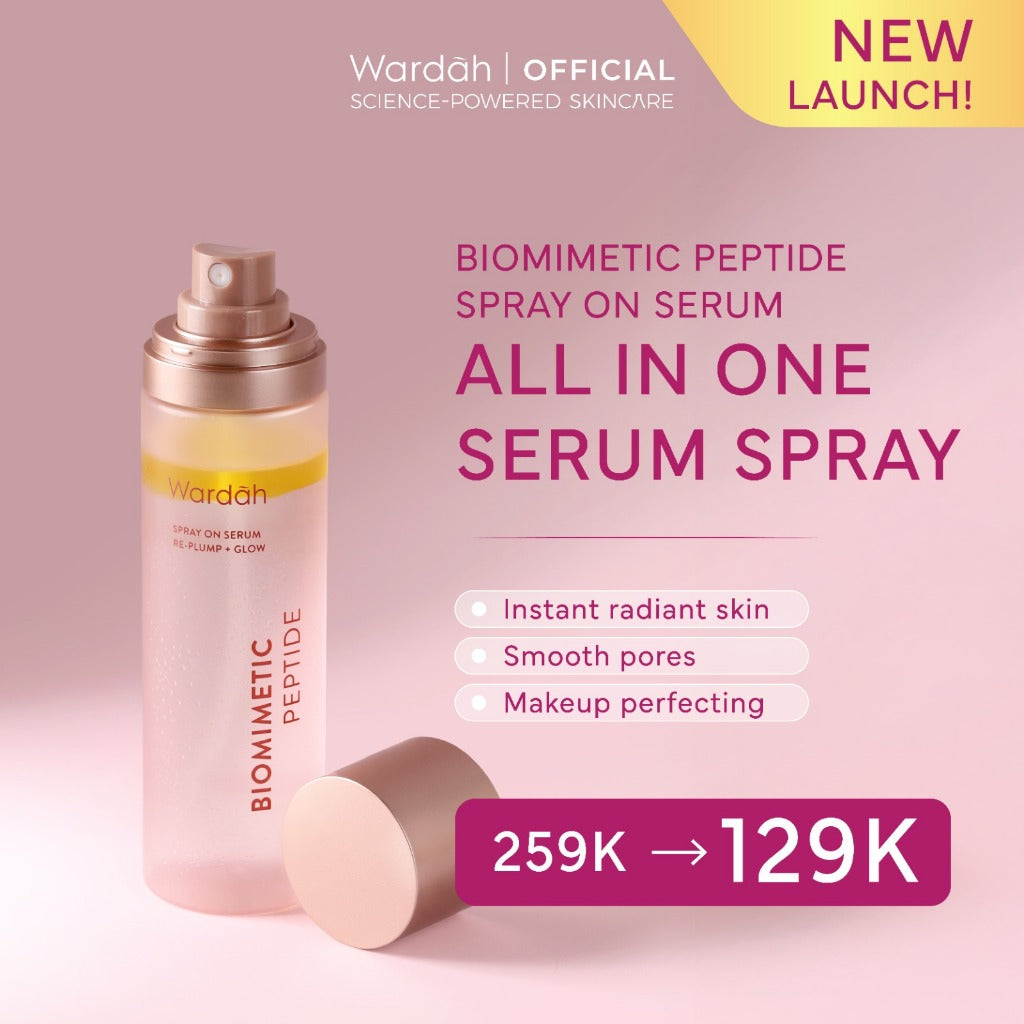 [NEW LAUNCHING!] Wardah Spray On Serum 105 ml - Instant Glowing First Serum Spray - Kulit lebih glowing dan kenyal, Spray Serum, Setting Spray, Radiance Booster, Multifungsi Skincare pendukung Makeup - Skincare