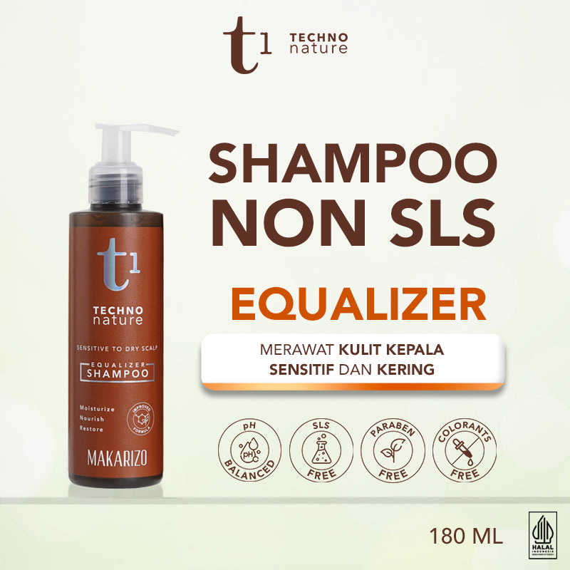 Makarizo T1 Techno Nature Equalizer Shampoo 180 mL - Shampo Non SLS