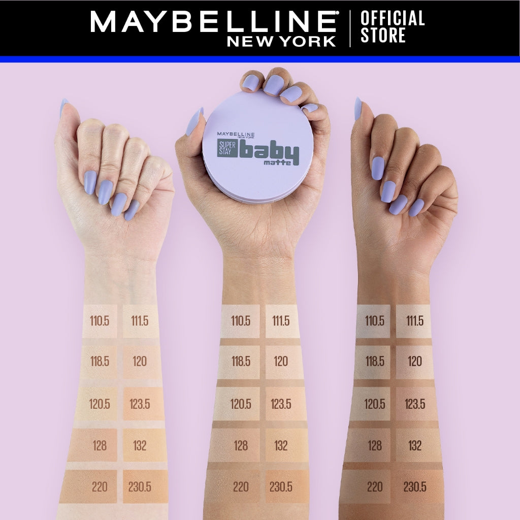 [NEW LAUNCH] NINGNING CHOICE - MAYBELLINE OFFICIAL Superstay Baby Matte Cushion 24H Baby Smooth Blurring Matte Oil Control Full Coverage Refill Transferproof Waterproof Matte Makeup Tidak Transfer Minim Oksidasi Cocok Untuk Kulit Berminyak Kulit Kering