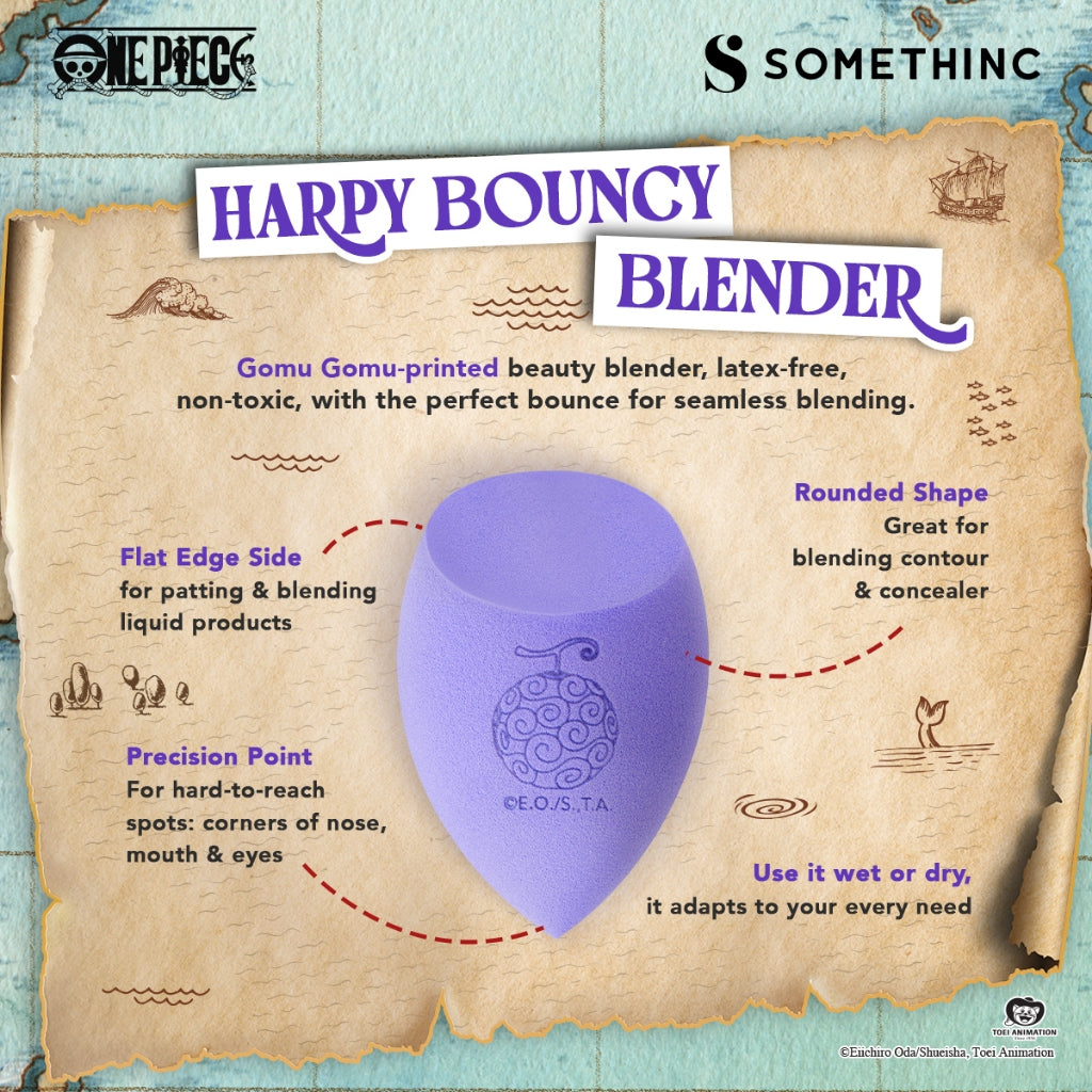 SOMETHINC [2 PCS] One Piece Limited Edition BLUSHING BUNDLE (Vivid Gradient Powder Blush, Harpy Blender One Piece Limited Edition)