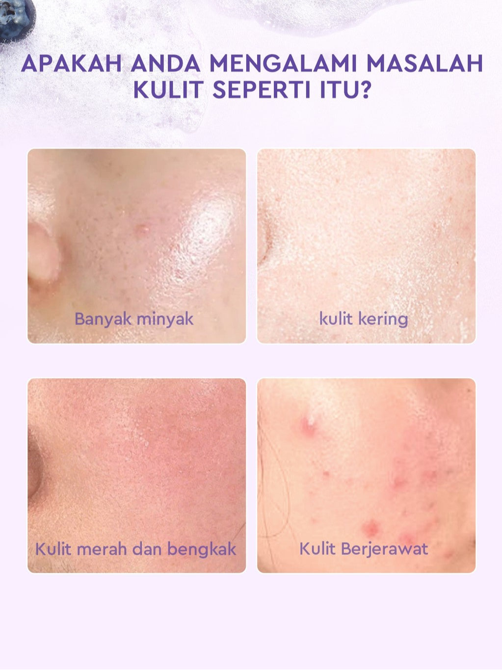 Glad2Glow Blueberry Ceramide Low pH Gel Cleanser facial wash skincare face wash sabun cuci muka cleansing balm exfoliating exfoliasi wajah sabun muka pembersih wajah Memperbaiki penghalang kulit tetap terhidrasi wajah G2G g2glow official store