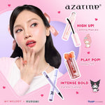 Azarine Line Lash Lips [3 PCS] High Up! Lashting Mascara Dual Finish Lash Lift Effect + Intense Bold Starliner Longlasting Waterproof + Play Pop Glossy Tint Liptint Glossy Tahan Lama