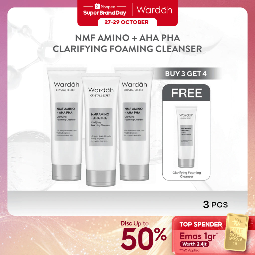 Wardah 100rb-an Sabun Cuci Muka Setahun Gentle Facial Wash Low PH Series 100ml (NMF Amino Crystal Secret, NMF Amino Renew You, NMF Amino Hydra Rose, Cica Aloe - Sabun Cuci Muka Gentle Acid Gentle Expert - Skincare