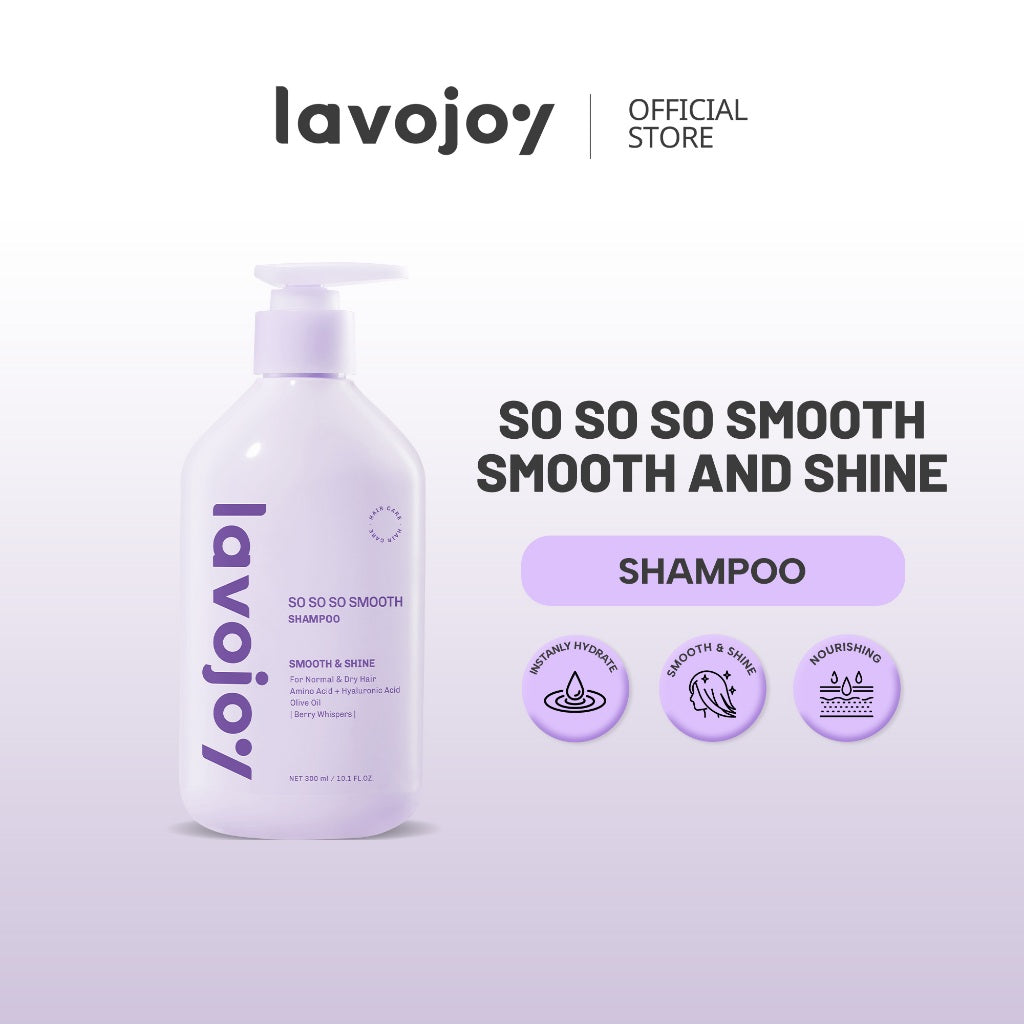 Lavojoy So So So Smooth Shampoo | Membersihkan Rambut Dan Kulit Kepala | Mengurangi Rambut Kusut | Mengkilaukan Rambut | Menutrisi Rambut | Menghaluskan Rambut