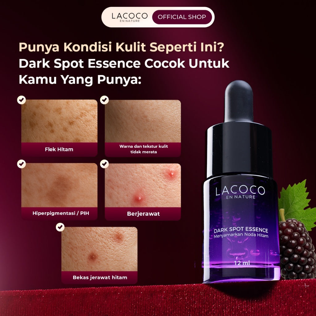 [Twin Pack] Lacoco Dark Spot Essence Serum Penyamar Flek Hitam Noda Bekas Jerawat Tranexamic Acid Finally Something Glad True Skint