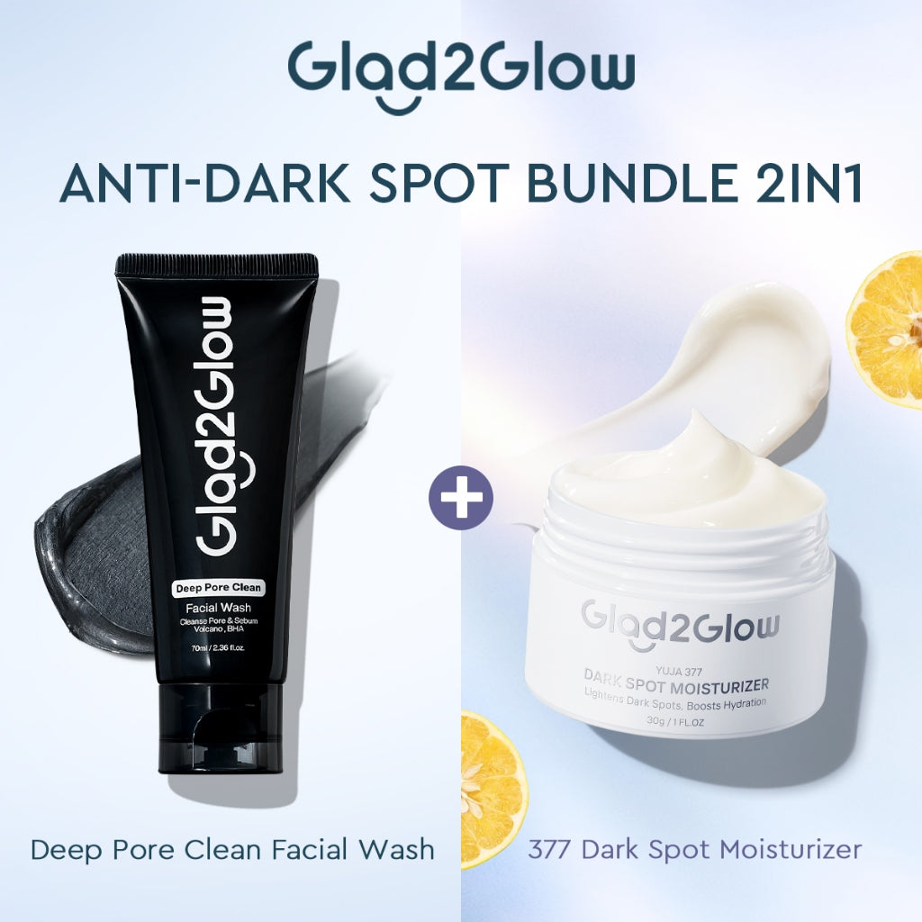 [NEW]Glad2glow Cleansing and Care Super Combo Volcanic Ash+BHA Deep Pore Clean Facial Cleanser Mencegah Komedo Face Wash Anti Jerawat Mengontrol Minyak Mencerahkan Kulit Mengecilkan Pori-Pori Pembersihan Mendalam g2glow official store