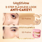 [NEW LAUNCH] Glad2Glow FLAWLESS BLURRING SKIN TINT 30G Concealer Foundation Bedak padat Make up Lightweight Coverage Long-lasting 12-Hour Soft-Focus Flawless Skin oil-control  Bio-Mimetic Film Technology Squalane Care g2glow official store