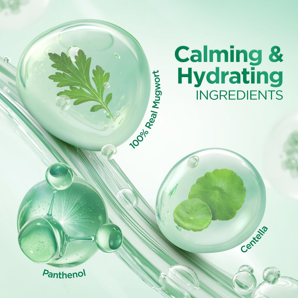 ACNAWAY Mugwort Water Gel Moisturizer - Moisture Gel Pelembab Wajah Untuk Kulit Berjerawat Acne Friendly Melembapkan Wajah Sensitif Cooling Soothing Gel Untuk Kulit Kemerahan Acne Prone Daily Moist Anti Acne Cepat Menyerap Skincare Calming Centella Cream