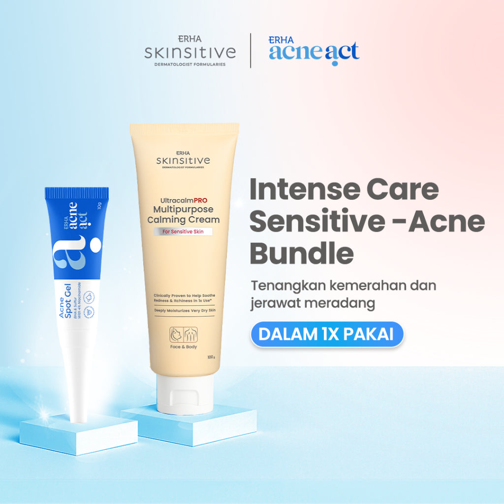 ERHA Skinsitive UltracalmPRO Multipurpose Calming Cream 100gr | Krim Multifungsi Untuk Semua Jenis Kulit (Normal, Kering, Sensitif, Iritasi) | Meredakan Gatal dan Kemerahan, Sunburn | Meredakan Eksim | Mencegah Stretchmark | Aman untuk Anak 3+