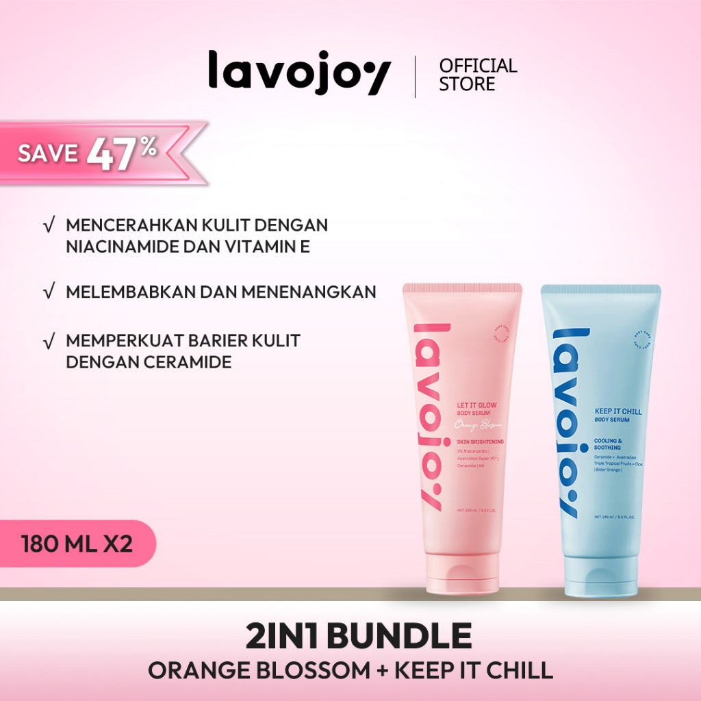 [BODY SERUM TWINPACK] Lavojoy Let It Glow Body Serum Skin Brightening Upgraded Version | Body Lotion Untuk Mencerahkan Dan Melembabkan Kulit Dengan Niacinamide + Ceramide + Vitamin E