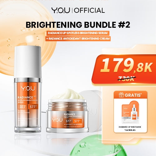 [Spotless Bundle] YOU Radiance Bundle 377+577 dan 5% Niacinamide Hilangkan Noda Hitam, Kulit Glowing Bebas Kusam