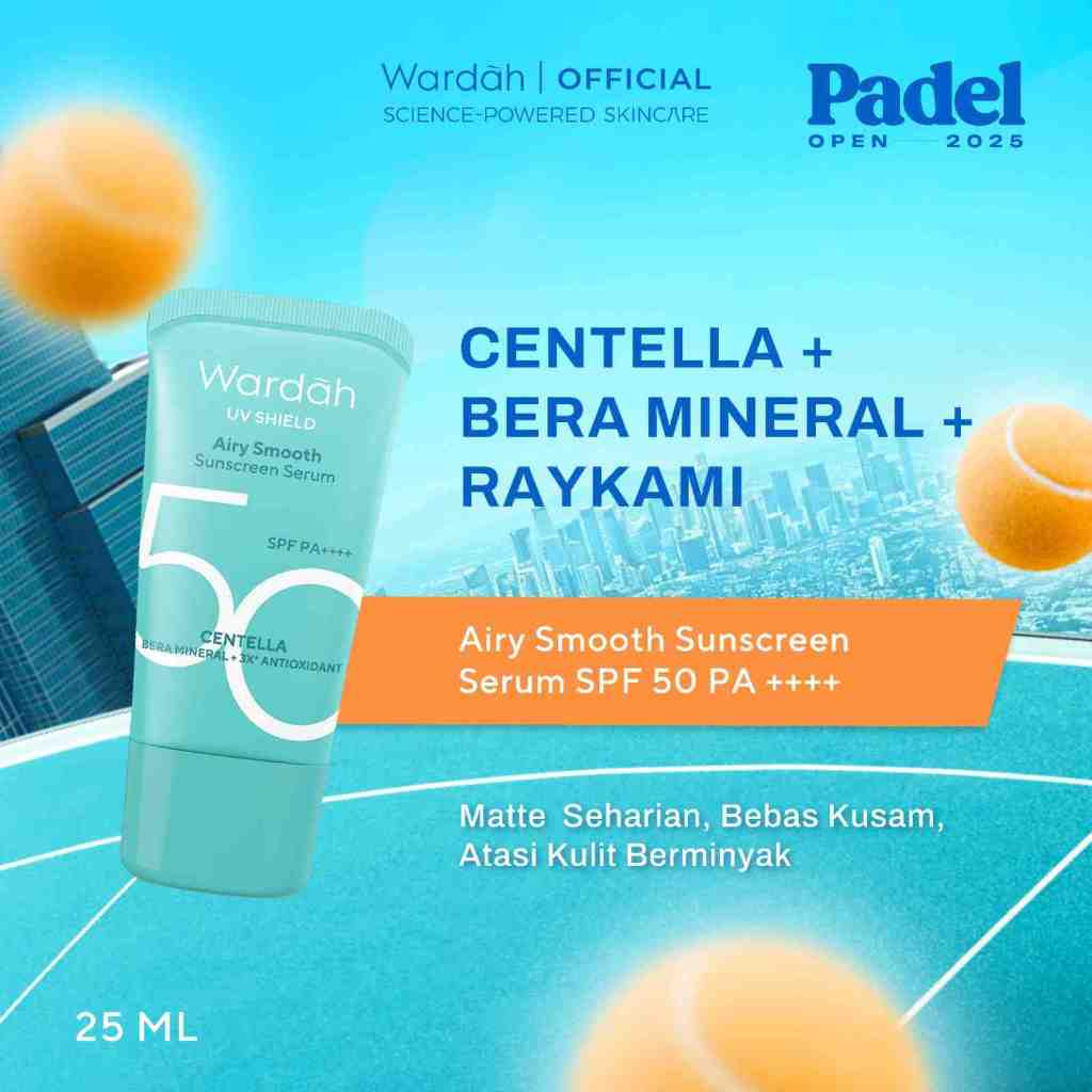 NEW PACKAGING! Wardah UV Shield Airy Smooth Sunscreen Serum SPF 50 PA++++ 25ml Single, Twinpack, Triple Pack Sunscreen Wajah - Meredakan Jerawat, Ringan, Mudah Meresap Calming and Repair Boosting - Sunscreen 50 SPF BPOM - Sunscreen Wajah Glowing