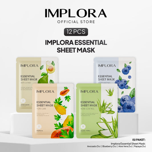[12 PCS] Implora Essential Sheet Mask