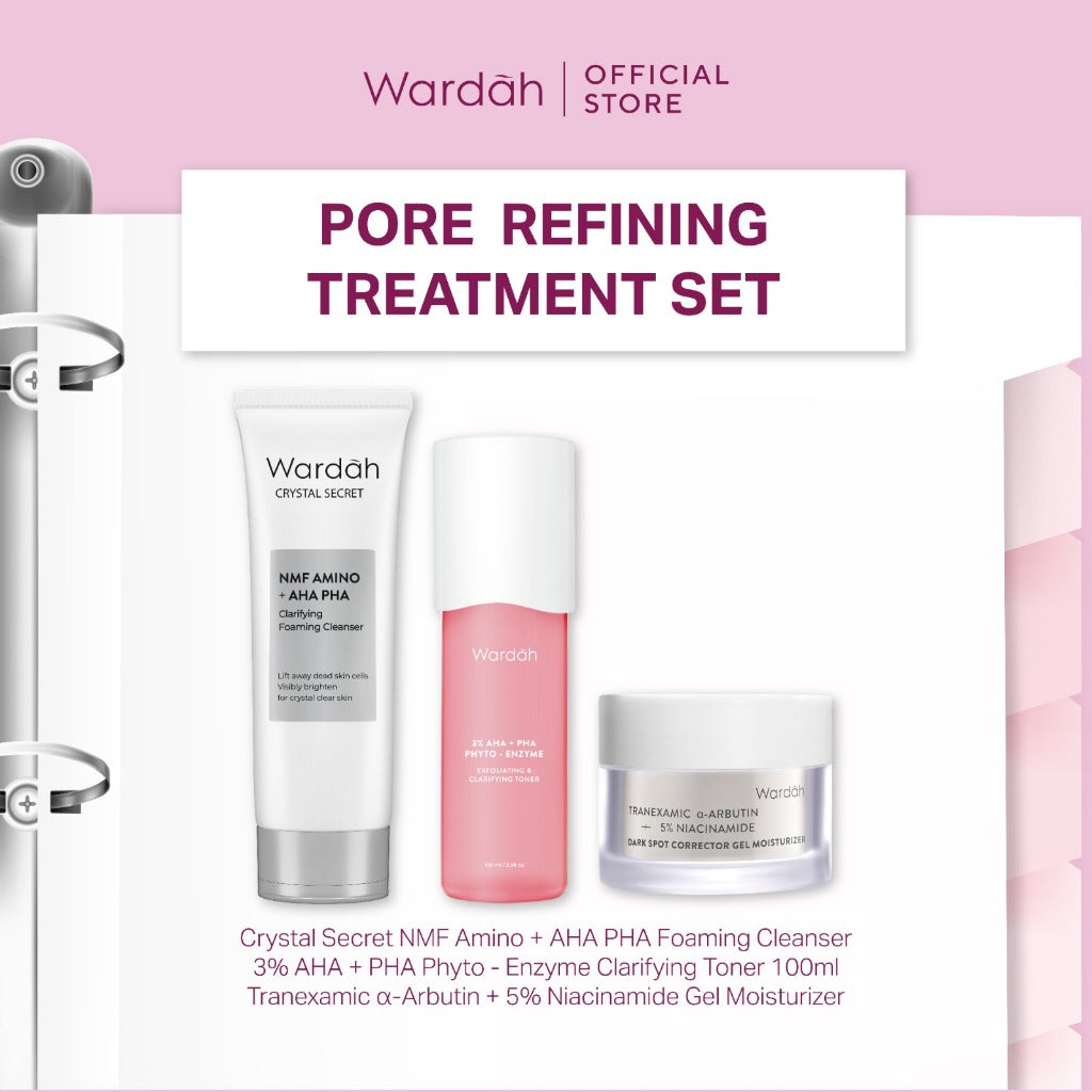 WARDAH Paket 3 Pcs [Gel Moisturizer, Face Wash, dan Serum/Toner] - Bright Radiant, Bright Glowing, Calm Acne, Hydrated Plump, Nature Daily, Renew You, Lightening, Nature Daily Cica Aloe - Skincare