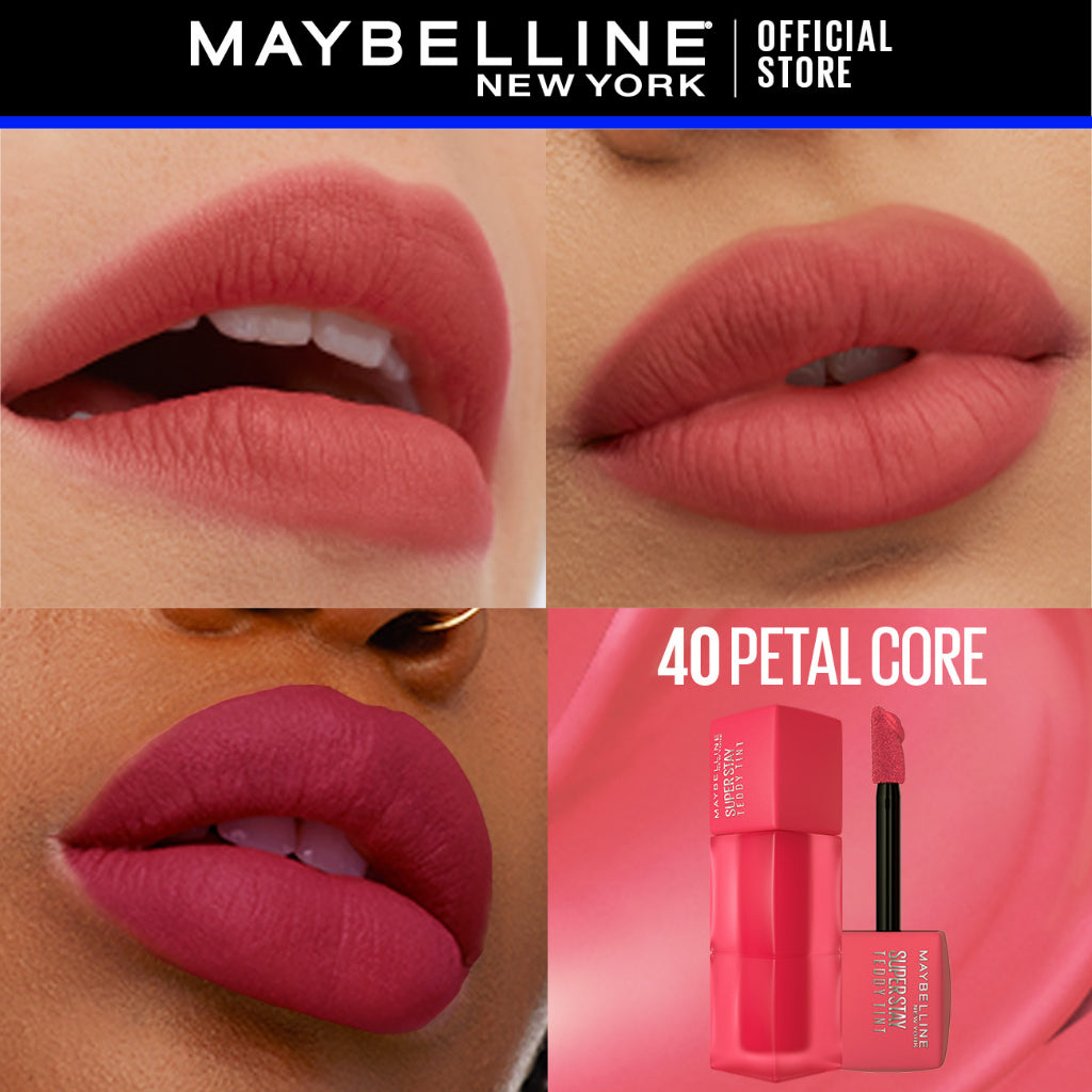 MAYBELLINE OFFICIAL Superstay Teddy Tint 5 mL - Teddy Soft Matte Tahan 12 Jam Lipstick Lipcream Lipstik Perfect Lip Tint