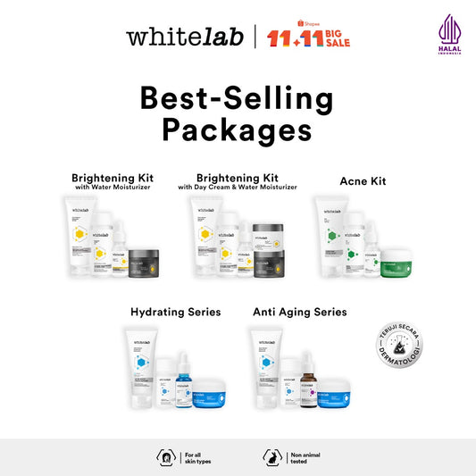Whitelab Best-Selling Packages - Paket Wajah Brightening, Acne, Hydrating, Anti Aging