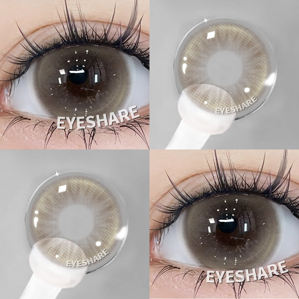 Eyeshare Softlens MONTREAL Gray Big Eyes 14.5mm 1Pasang Lensa Kontak Pupil Berwarna Terang