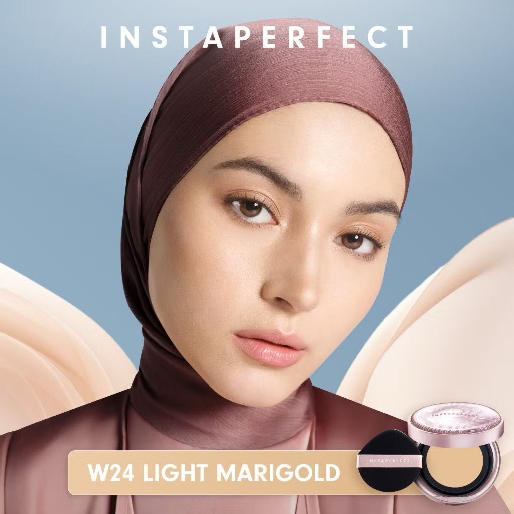 [BPOM] INSTAPERFECT SkinGlow Cover Mesh Cushion SPF50 15g | EXP 2027 | Glowy Finish Foundation | Insta Perfect by Wardah