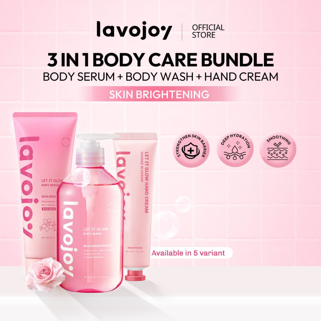 [BODY CARE SET] Lavojoy 3in1 Bundle Body Wash + Body Serum + Hand Cream | Mencerahkan l Melembabkan l Menenangkan | Memperbaiki Tekstur Kulit
