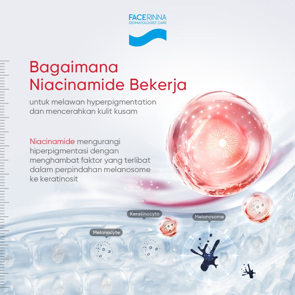 Facerinna Niacinamide Brightening Serum Sunscreen 30ml SPF 50 PA++++ | Proteksi UV Daily Physical