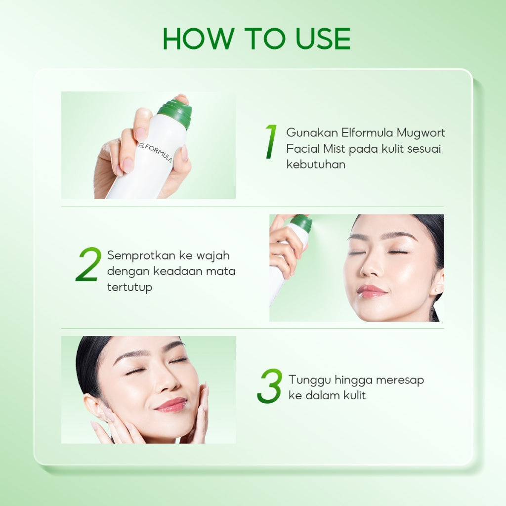 [ NEW LAUNCH ] ELFORMULA Mugwort Facial Mist - Facial Spray Menenangkan Menenangkan Kulit