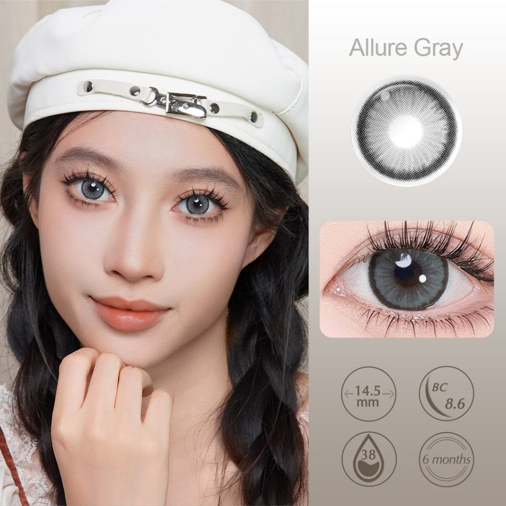 [Candy Brown Minus 8.00]Magister Softlens Berwarna Sepasang Big Eyes 14.5mm Candy Brown Allure Gray Softlens 6bulan