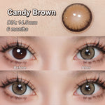 [Candy Brown Minus 8.00]Magister Softlens Berwarna Sepasang Big Eyes 14.5mm Candy Brown Allure Gray Softlens 6bulan