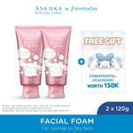[TWINPACK] SENKA Perfect Whip Collagen In Cinnamoroll Edition 120gr [BUY 1 GET 1 Hadiah Terbatas/Hari]