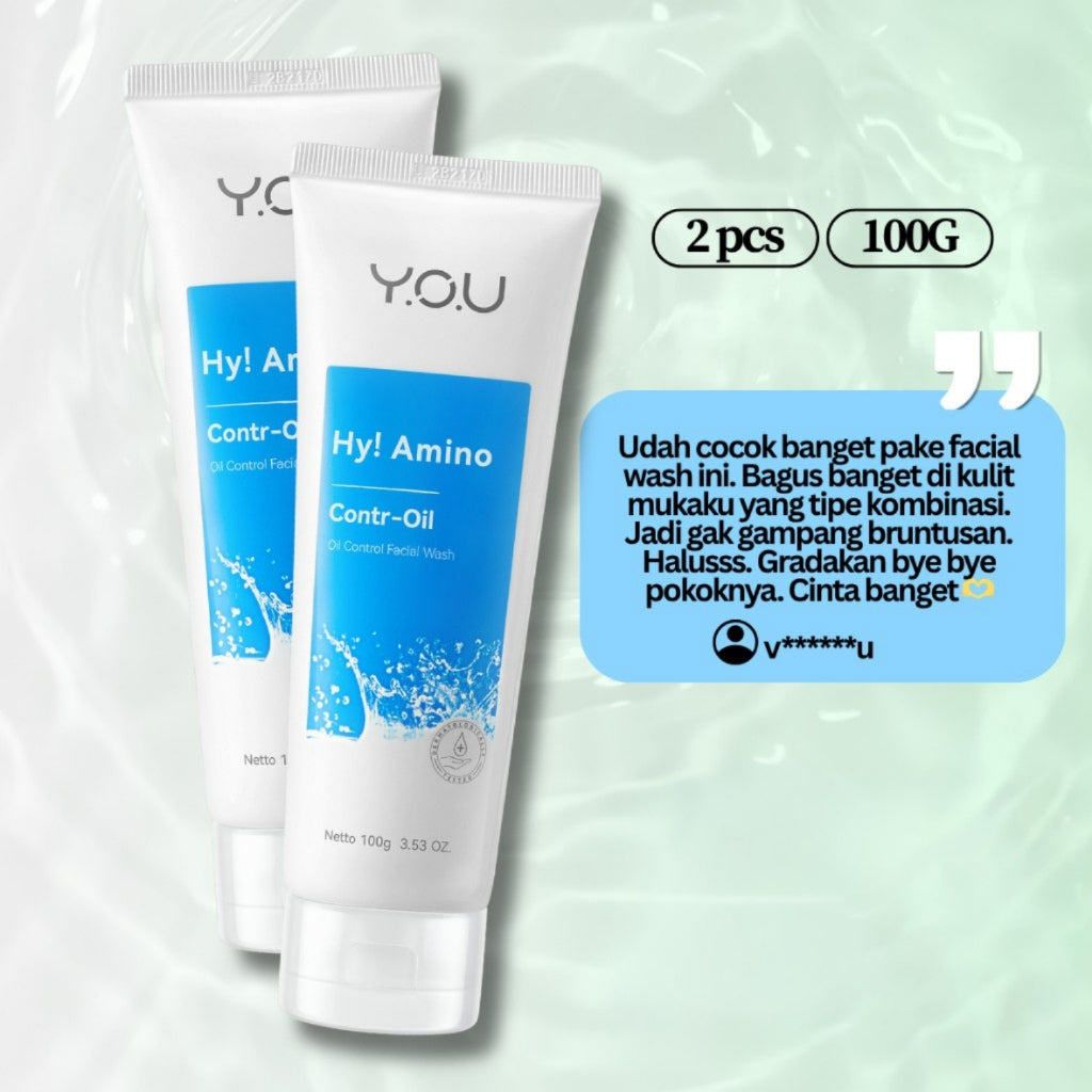 Y.O.U HY! Amino Facial Wash Series | Ac-Ttack | Glo-Win | Glowing Gentle | Contr-Oil | Bye-Byeteria Brightening | 2% Niacinamide | 1.5% BHA Fight Acne | 20% Centella