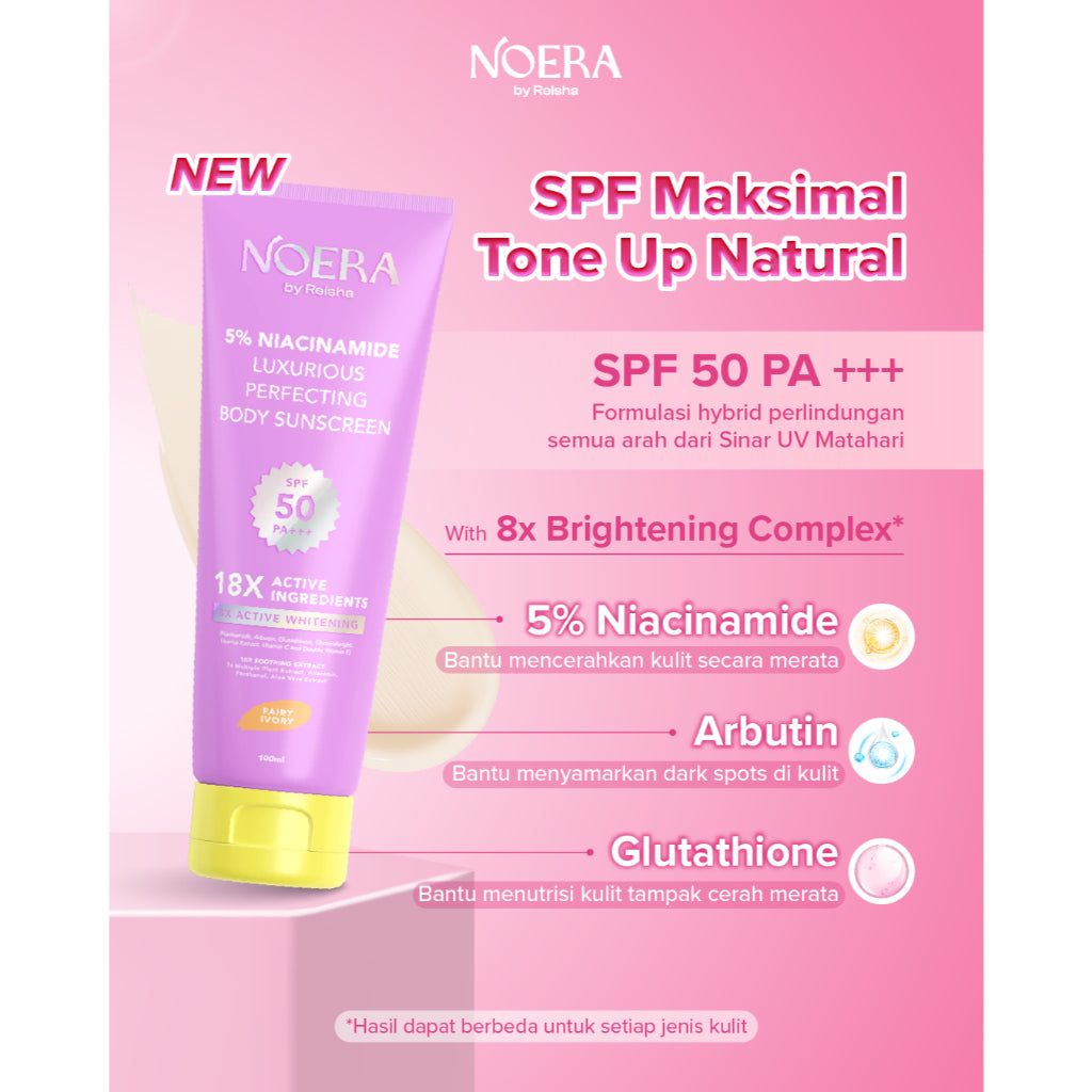 Noera Bundling 2 Pcs Luxurious Perfecting Body Sunscreen SPF 50 PA+++ | Sunscreen Badan | Body SPF