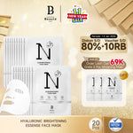 PREMIERE BEAUTE [Mask 20pcs]Whitening Essense Face Mask 25ml masker Niacinamide centella Hyaluronic Brightening Moisturizing Skin Care Anti aging Masker Wajah  Brightening Glowing Exfoliating Pengangkat Komedo Penghilang Jerawat