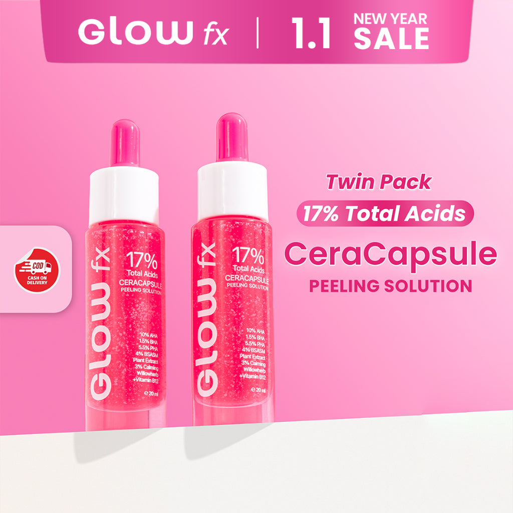 [Twin Pack] GLOW FX - 17% Total Acids CeraCapsule Peeling Solution Serum Exfoliasi Wajah Mencerahkan