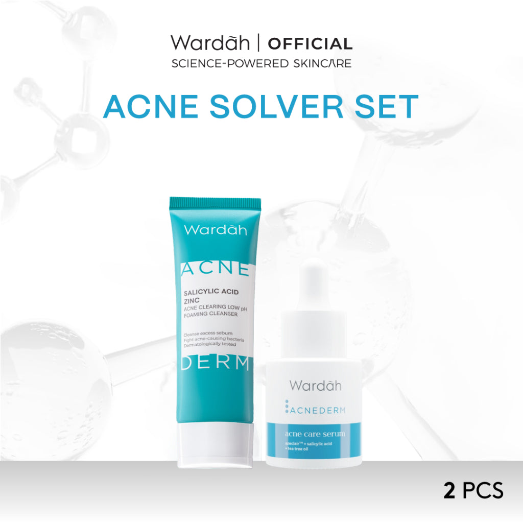 WARDAH [2 pcs] Paket Skincare Advanced Solusi Masalah Kulit Mix Series - Face Wash Serum - Skincare