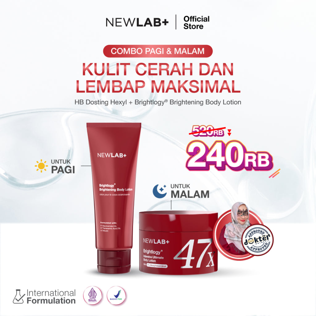 [TEBUS MURAH HB DOSTING] NEWLAB Brightlogy Intensive Power Brightening Lotion 1% Hexyl | HB Dosting Doktif Approved | Serum untuk Mencerahkan Badan | Lotion Tube  | Underarm | Body Scrub Body