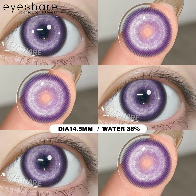 Eyeshare Softlens Madrio Softlens 1Pasang 14.0mm Purple Blue Brown Red Softlens
