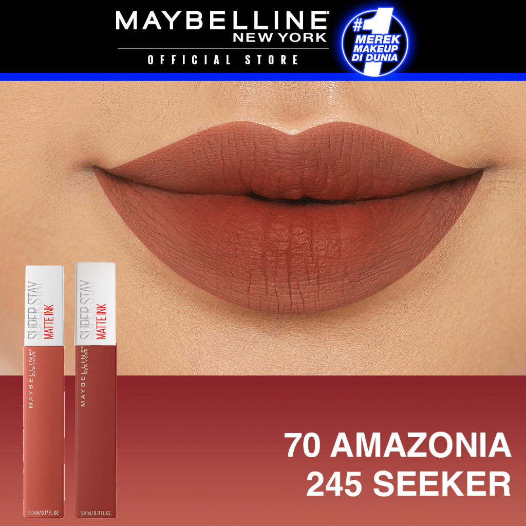 MAYBELLINE OFFICIAL Paket Hemat Superstay Matte Ink 2 pcs Ombre Set Lipstick - Long Lasting Lipstick Matte Waterproof Transferproof Lipstik