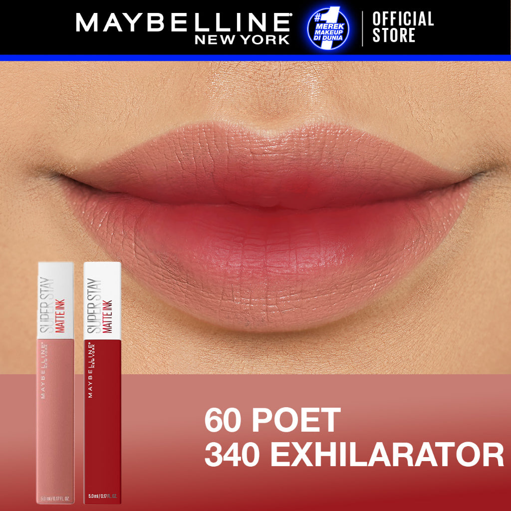 MAYBELLINE OFFICIAL Paket Hemat Superstay Matte Ink 2 pcs Ombre Set Lipstick - Long Lasting Lipstick Matte Waterproof Transferproof Lipstik